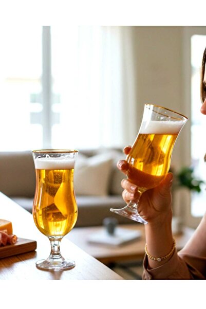 ariana sytle 6 Adet Yaldızlı 390 cc Bira Bardağı