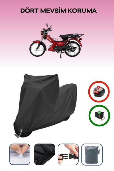 Breen غطاء دراجة نارية متوافق مع Black Lock موديل Mondial 100 Hyena مقاوم للماء