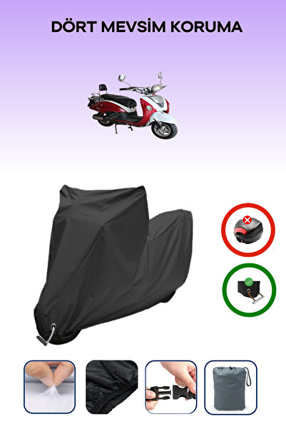 Breen غطاء دراجة نارية متوافق مع Kuba Nirvana 150 متوافق مع اللون الأسود مقاوم للماء