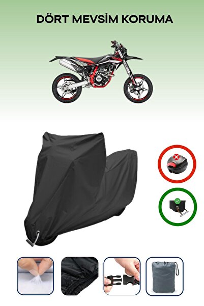 Breen Black Lock Compatible Beta Rr 4t 125 Motard Compatible Motorcycle Tarpa...