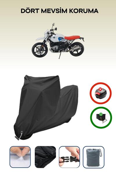 Breen غطاء دراجة نارية متوافق مع BMW R Nine T Urban G/S متوافق مع اللون الأسود مقاوم للماء