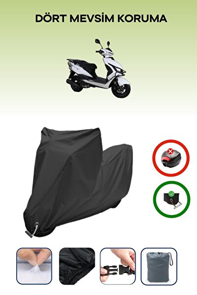 Breen Black Lock Compatible Rks Blazer 50 Compatible Motorcycle Tarpaulin Wat...