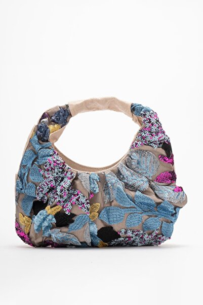 Lizy Shoes Mini geantă de mână brodată cu paiete pentru femei