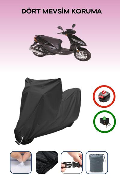 Breen Black Lock Compatible Bisan Troy 100 Compatible Motorcycle Tarpaulin Waterproof