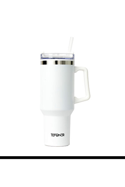 TEFONER Tevoner Insulated Stainless Steel Thermal Mug, 40 oz (White)