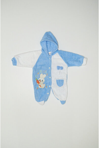 Baby Slon Kids Clup Kışlık welsoft patikli düğmeli kapüşonlu tavşan nakışlı u...