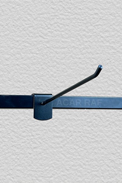 Acar Raf 20X30 Profile Hook 25 Pieces Square Profile Compatible Shelf Hanger Black