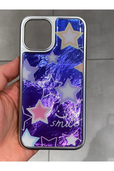 Mee.co حافظة هاتف آيفون 15 المتوافقة مع نمط النجوم من الإيبوكسي اللامع، غطاء ...