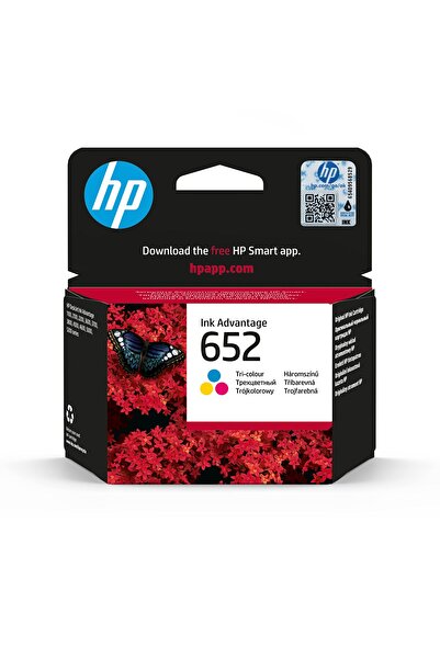 advisor HP Original 652 Tri-Color Ink Cartridge (Cyan, Magenta & Yellow) - F6V24Ae