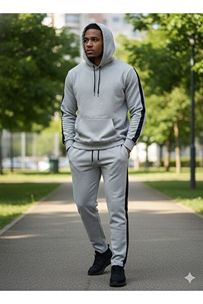 golden toptan Winter Tracksuit Set with Stripes