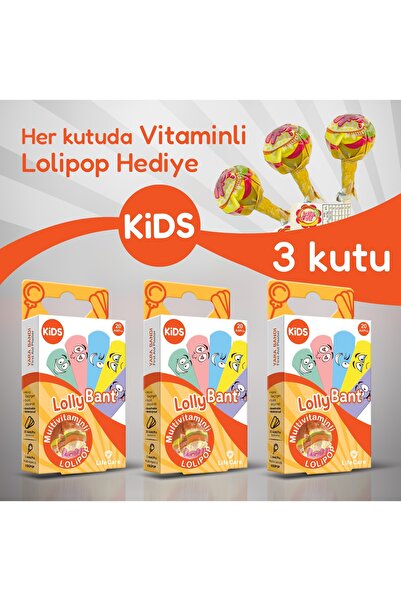 lollybant Smile desenli Yarabandı seti Vitaminli Lolipop