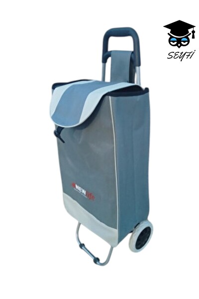 SEYFİKİRTASİYE Pazar arabası 2 tekerli dolgu teker GRİ