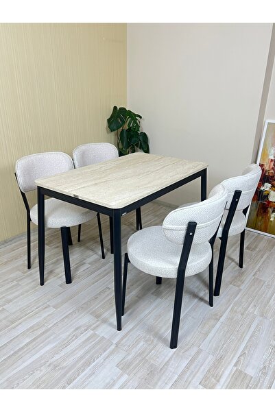 DİLETTO 70x110 YEMEK MASA TAKIMI MUTFAK MASASI 4 KİŞİLİK MASA SANDALYE TAKIMI...