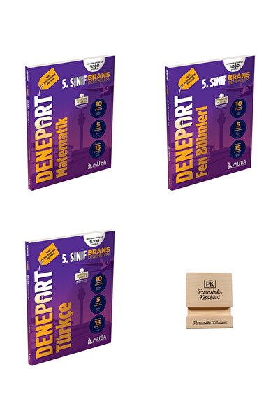 Muba Yayınları Muba 5. Sınıf Matematik Fen Bilimleri ve Türkçe Denemeleri + T...