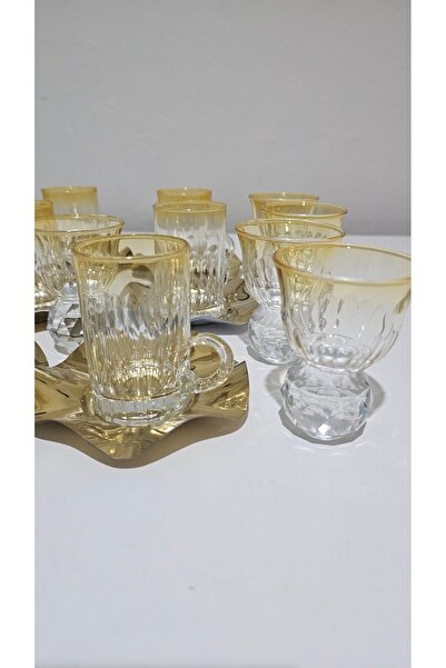 Turkish Store İstanbul طقم شاي هدية مع حلوى اللوكوم