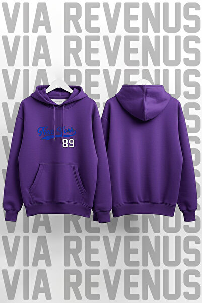 Vordevia New York 89 Printed Unisex Oversized Hooded Sweatshirt - Custom Design Graphic Hoodie