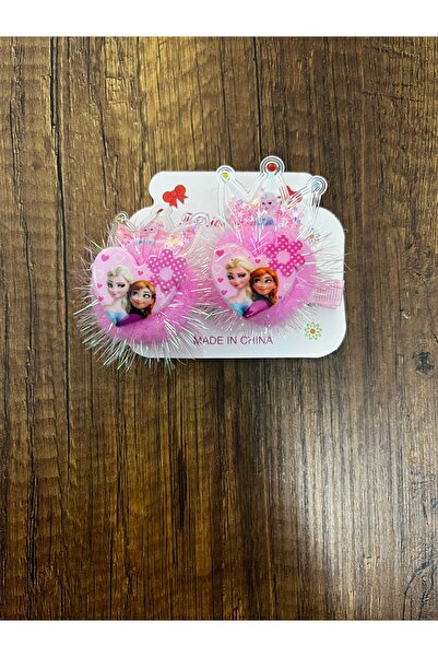 gülümse gel Kız Çocuk Anna Elsa Karlar Ülkesi Figürlü 2'li Peluş Pelüş Pens T...