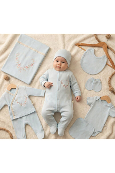 ZEYNUKO Baby Girl Heart Embroidered 100% Cotton 0-3 Months 10-Piece Newborn H...