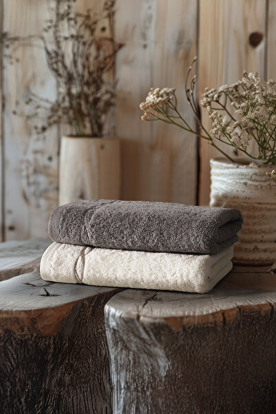 Doqu Home Helena set peškira za lice 50x90 cm sivo-ekru