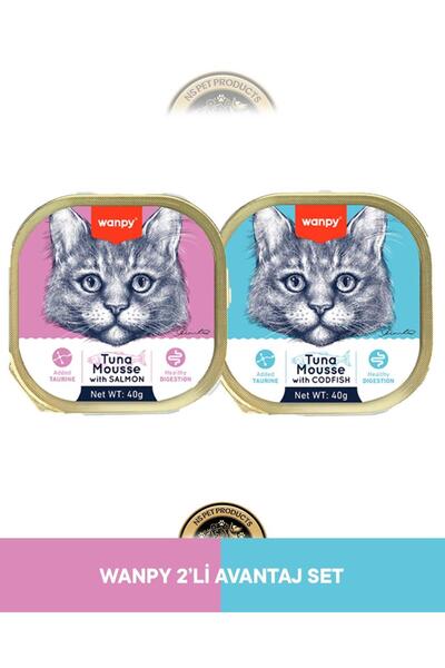 Wanpy Mousse Ton Balıklı - Somonlu Alutray & Mousse Ton Balıklı - Morina Balı...