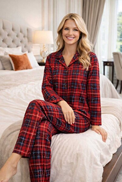 forte bella Patterned Top and Bottom Pajama Set