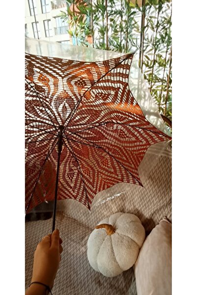 Handmade Dantel Detaylı El Yapımı Şeffaf Şemsiye