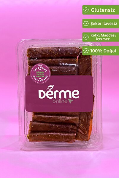Derme Rulo Pestil - Antep Fıstıklı - Glutensiz - Rafine Şeker İlavesiz 300 g