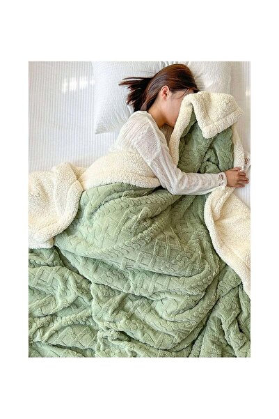 Türkiye لحاف فلانيل بسيط مزدوج الطبقات مبطن، لحاف ملاءة سرير شتوي، بطانية استرخاء مركبة