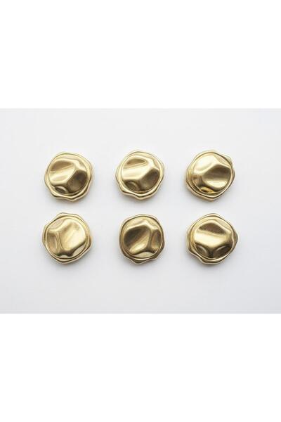 kendim fashion Metal Button 36''- 20.32 mm (Pack of 6)