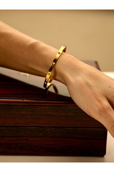 ayoljewelry Gold Clamp Steel Bracelet