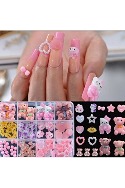 global fashion Τρισδιάστατο ογκομετρικό ειδώλιο για μανικιούρ, σετ των 6 τεμα...