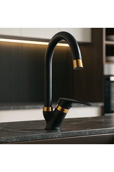 luxury faucet Black Gold Kitchen Sink Faucet
