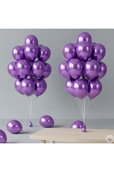 Joyane Metallic Purple Balloon 20 Pieces 11'' 28cm Party and Birthday Balloon