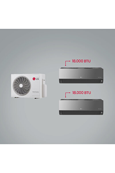 LG 1+2 Multi Sistem / 18+18 İç Üniteler ve 1 Adet Dış Ünite / Al Thinq Wi-Fi ...