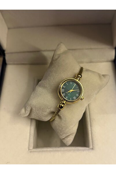 QUARTZ Yuvarlak Roma Rakamlı Kelepçe Kordon Kol Saati