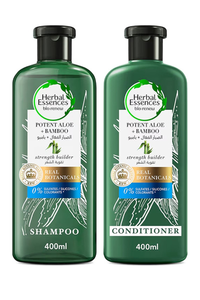 Herbal Essence Herbal Essences Sulfate Free Potent Aloe + Bamboo Shampoo & Conditioner For Dry Hair , 400m