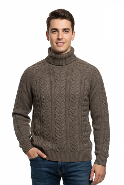 Pulltonic Erkek Balıkçı Yaka Kalın Kazak
