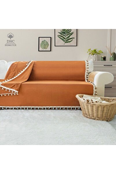 DNC home tekstil Premium Cinnamon Cinnamon Pompon Sofa Cover (170X220)