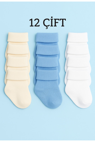 baby socks 12 Pairs 4 Transitional Newborn Baby Socks 0-6 Months
