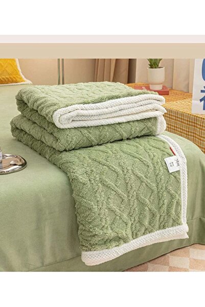 Türkiye Thick Bed Blanket Double Side Lamb Cashmere Fleece Plaid Blanket
