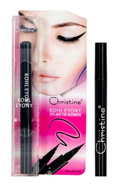 Christine Christine Waterproof Black Liquid Eyeliner