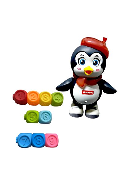 OEM Pinguin dansator kidsNplay,muzical,20 cm,multicolor,03 ani + Jucarie cubu...