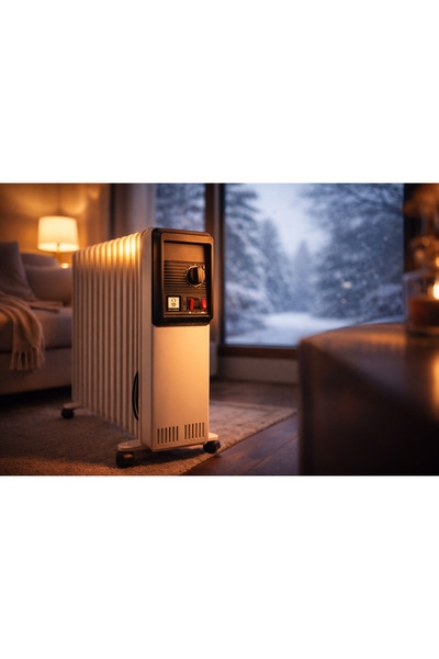 ALSAIF KITCHEN دفاية زيت اكسل الألماني 15 ريشة 2500 واط - تدفئة آمنة صامتة للمساحات الكبيرة - ضمان سنتين