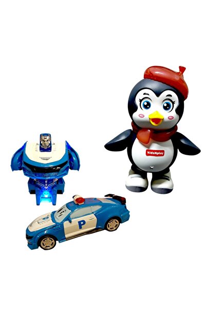 OEM Pinguin dansator,muzical,sunete/lumini,20 cm,03 ani+ Jucarie masinuta politie,robot transformers