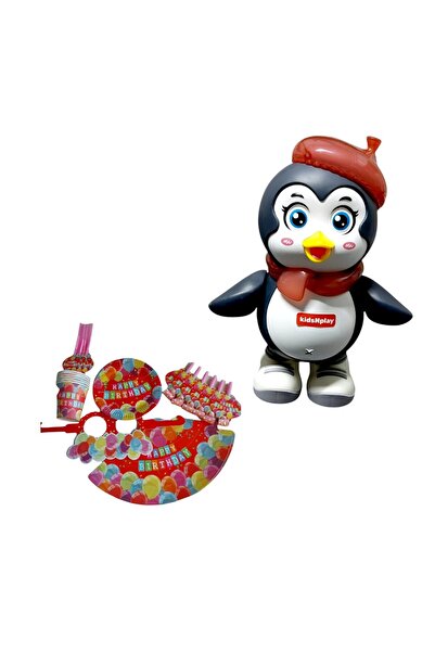 OEM Pinguin dansator,muzical,efecte sonore/luminoase, 20 cm,03 ani + Set petr...