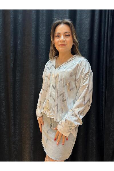 Elit Butik White Silver Colored Shirt