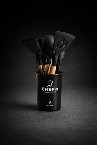 DEVADA HOME 12’li Ahşap Saplı Isıya Dayanıklı Silikon Mutfak Seti