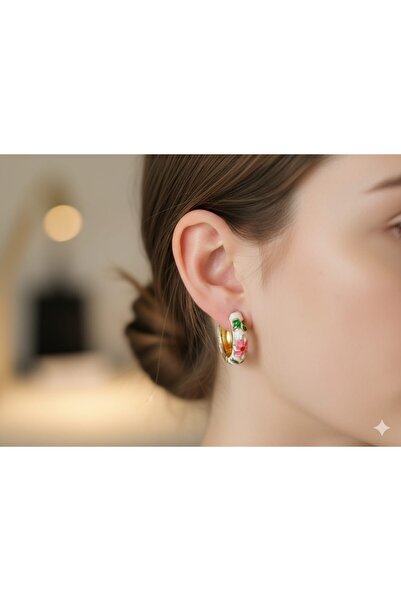 AKFECAN Mineli White Steel Earrings