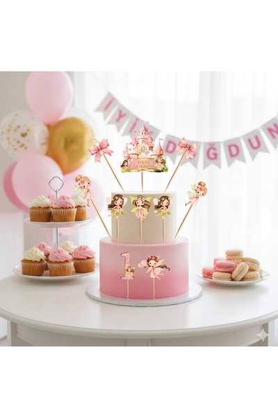 Ays Bridal Peri kızı temalı pasta süsü kürdanı 1yaş