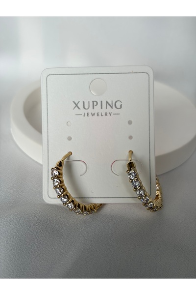 XUPING JEWELRY Taşlı Halka Küpe